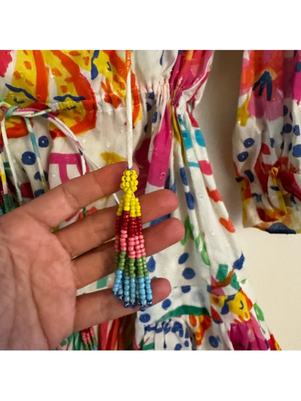 Farm Rio mini drawstring dress size small - Picture 3 of 4